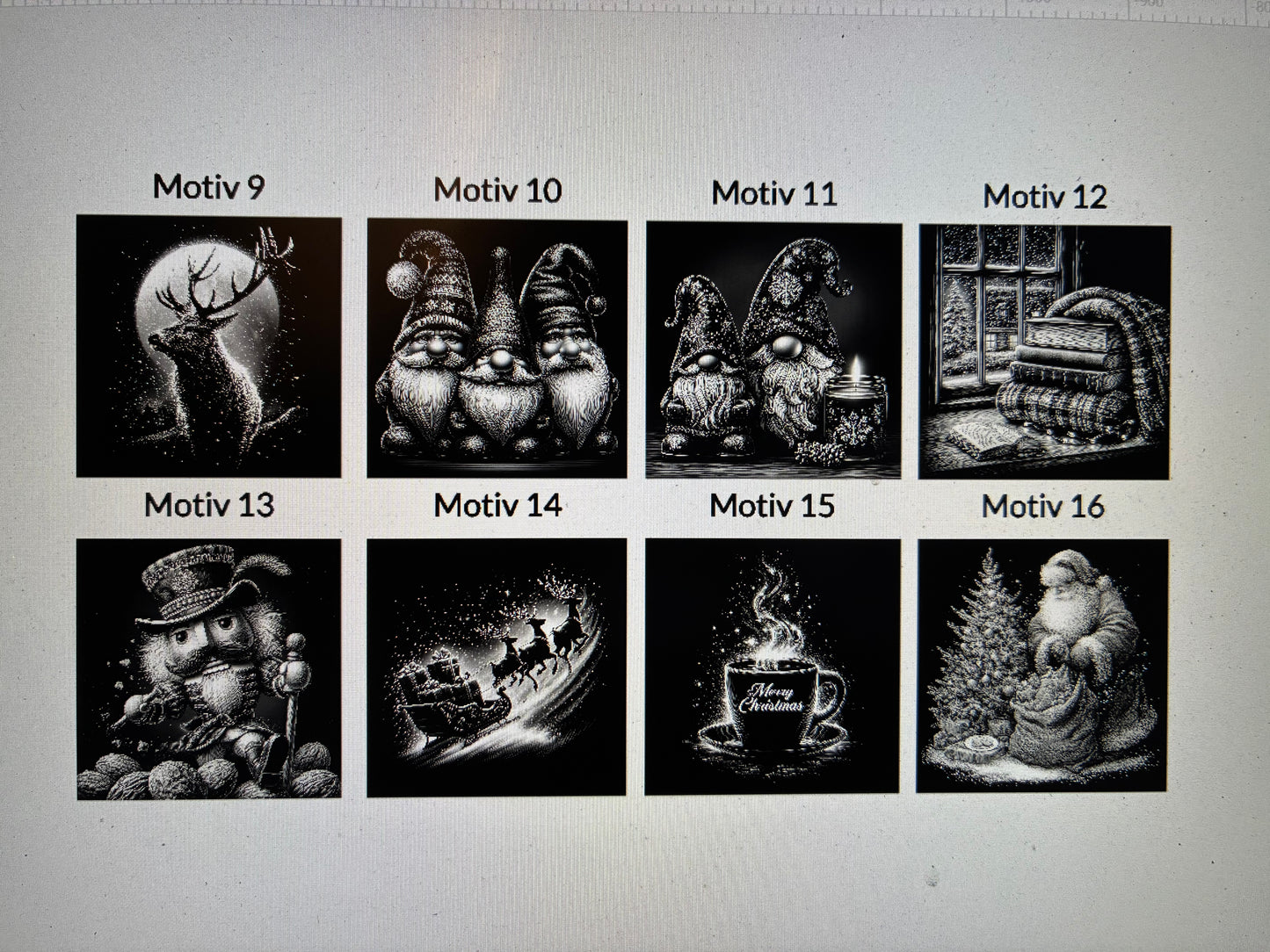 Schiefer-Untersetzer mit Gravur – Rund oder Quadratisch | Optional personalisiert