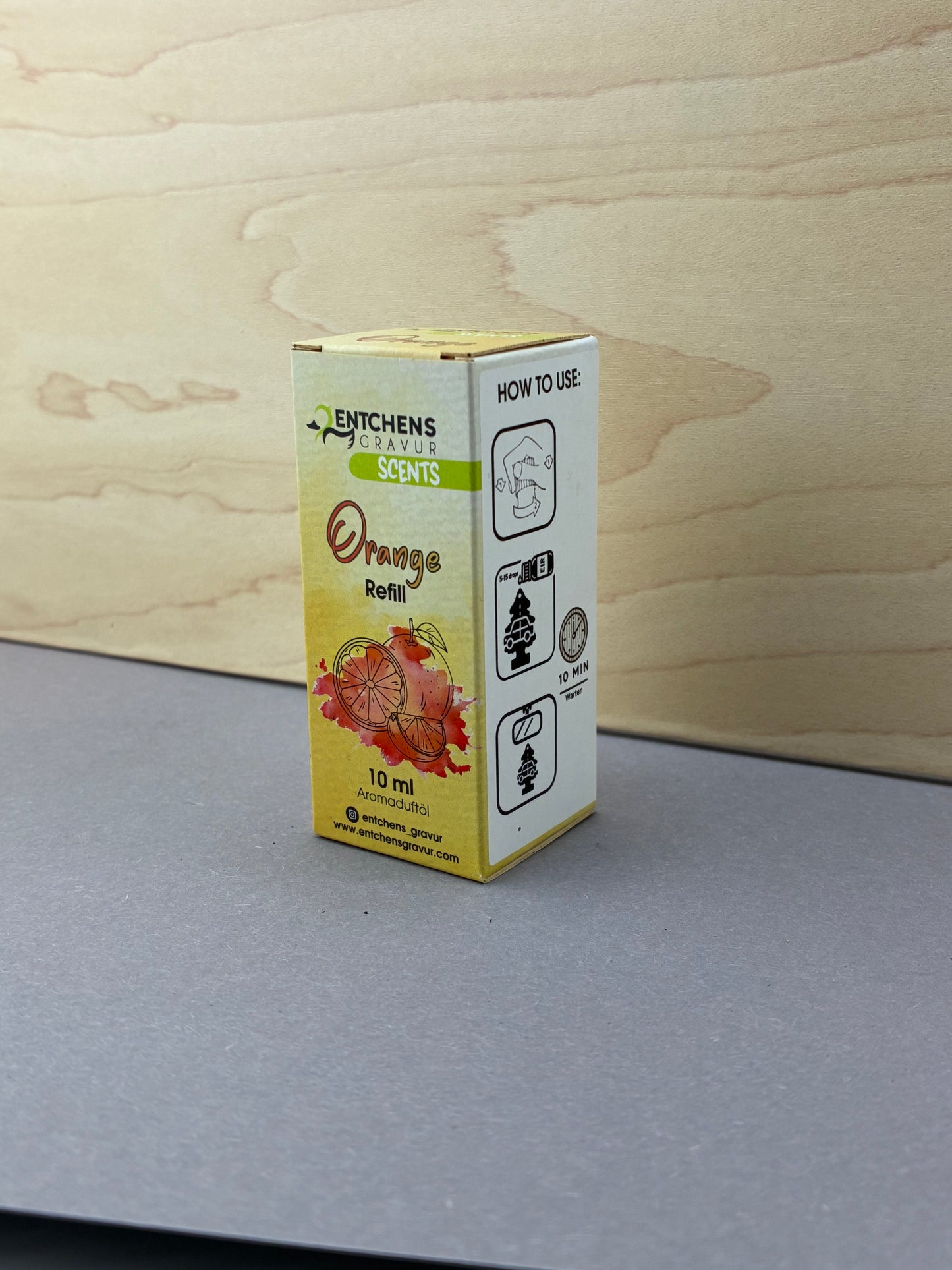 🍊 Duftöl „Orange“ – Nachfüllöl für Holz-Duftanhänger