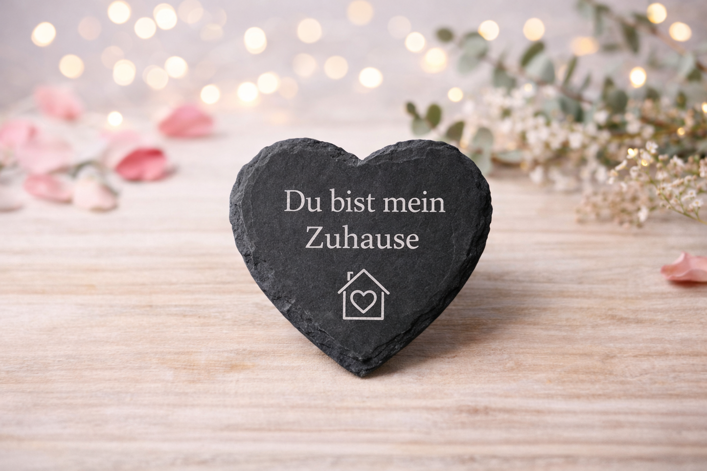 ❤️ Personalisiertes Schieferherz mit Gravur – Geschenk für besondere Momente