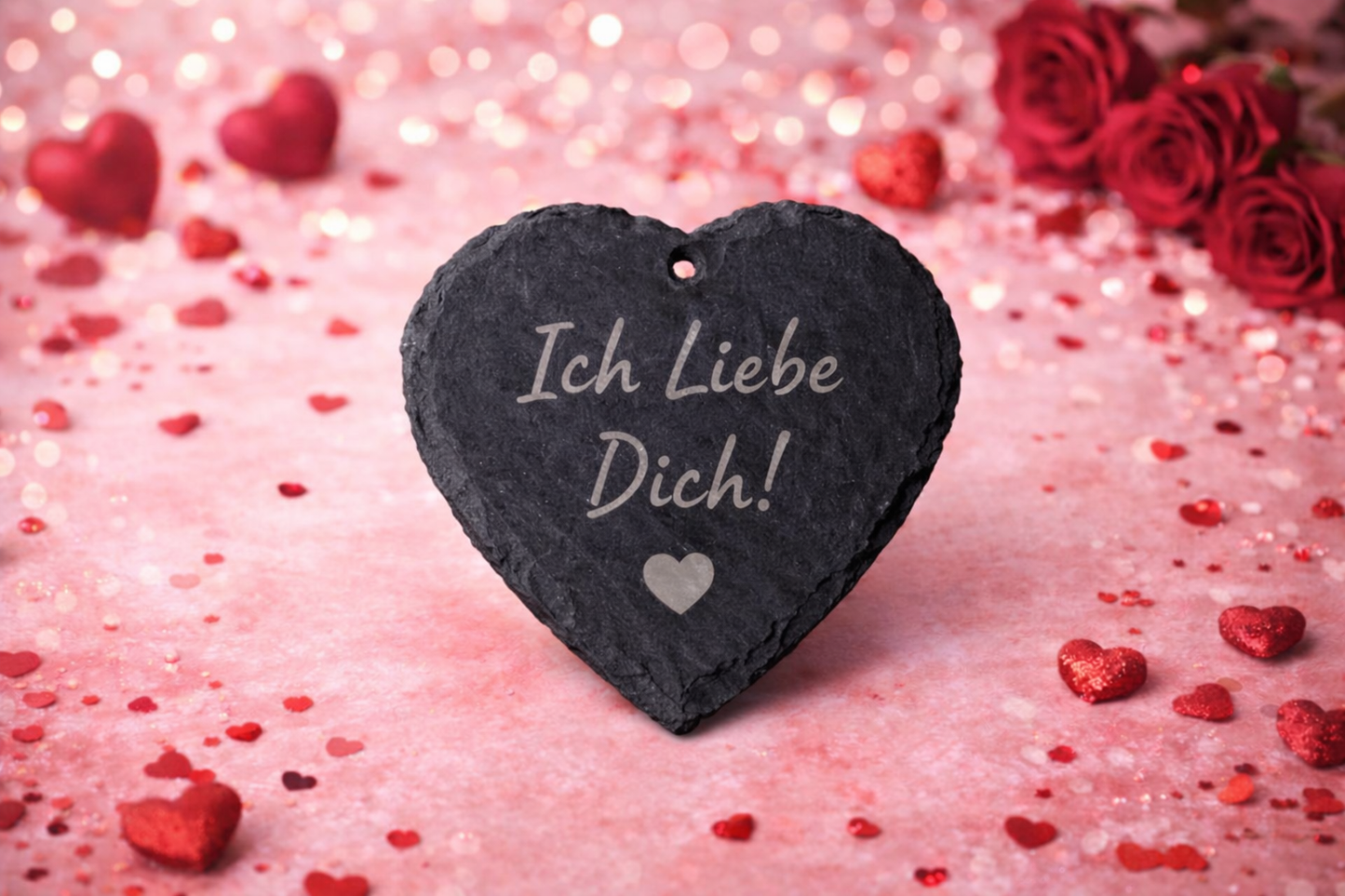 ❤️ Personalisiertes Schieferherz mit Gravur – Geschenk für besondere Momente