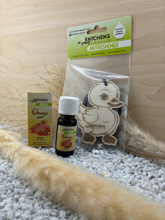 🎁 Duftbaum mit Duftöl – wählbares Set aus Holzanhänger & 10 ml Aromaduft
